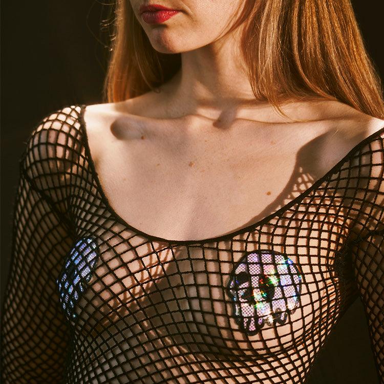 Melting Skull Nipple Pasties Xoxomoving