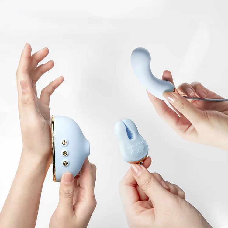 Xoxomoving- Sucking Vibrator Nipple Clamps Vibrating Clit Sucker For Women Xoxomoving