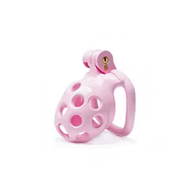 Pink Bubbles Chastity Cage - Nub Xoxomoving