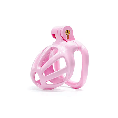 Pink Python Chastity Cage - Nub Xoxomoving