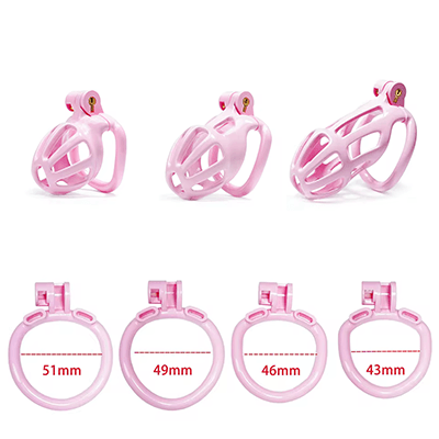 Pink Python Chastity Cage - Small Xoxomoving