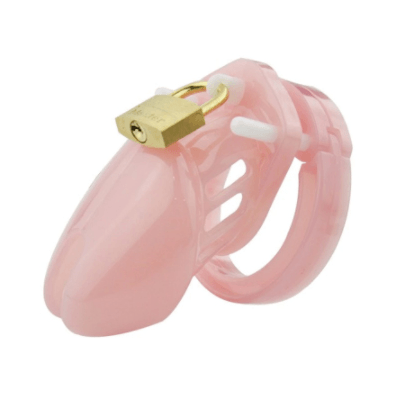 Pink Resin Chastity Cage Xoxomoving