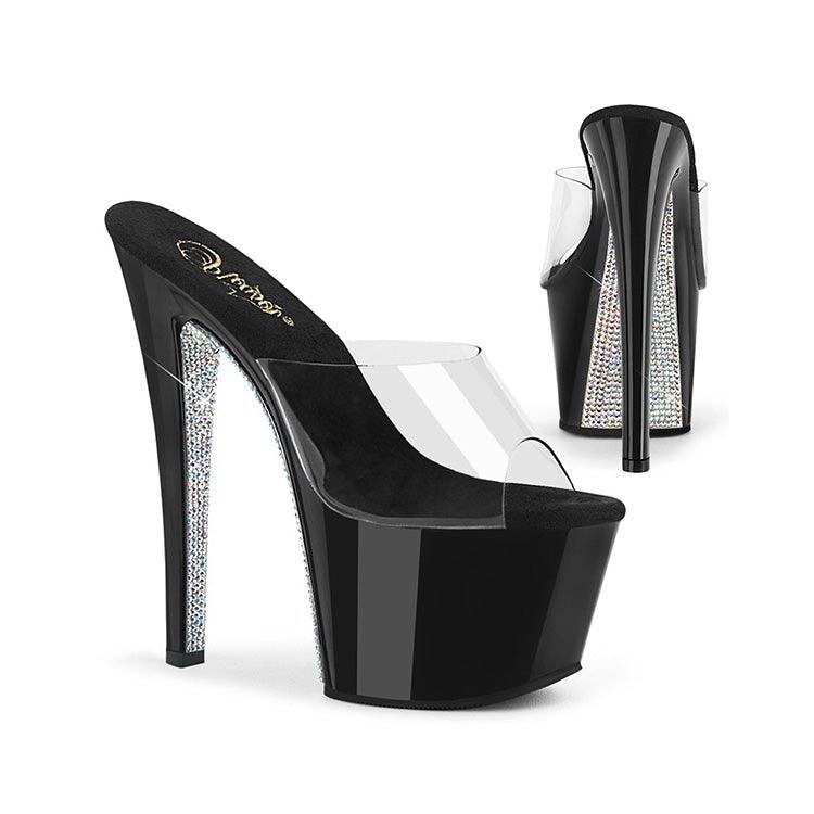 Pleaser Rhinestone 7in Dancer Heel Xoxomoving