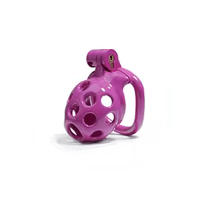 Purple Bubbles Chastity Cage - Nub Xoxomoving