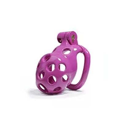 Purple Bubbles Chastity Cage - Small Xoxomoving