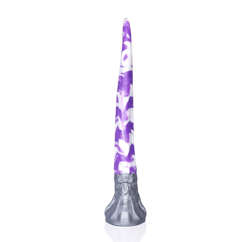Long Tentacle Dildo – Tongue-Shaped, Suction Base, Platinum Silicone Xoxomoving