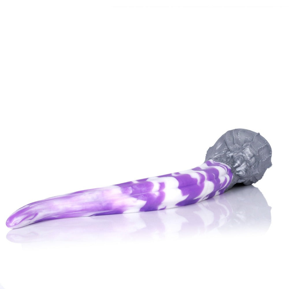 Long Tentacle Dildo – Tongue-Shaped, Suction Base, Platinum Silicone Xoxomoving