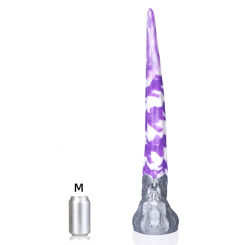 Long Tentacle Dildo – Tongue-Shaped, Suction Base, Platinum Silicone Xoxomoving
