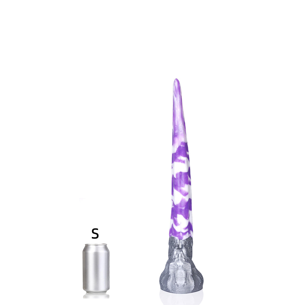 Long Tentacle Dildo – Tongue-Shaped, Suction Base, Platinum Silicone Xoxomoving