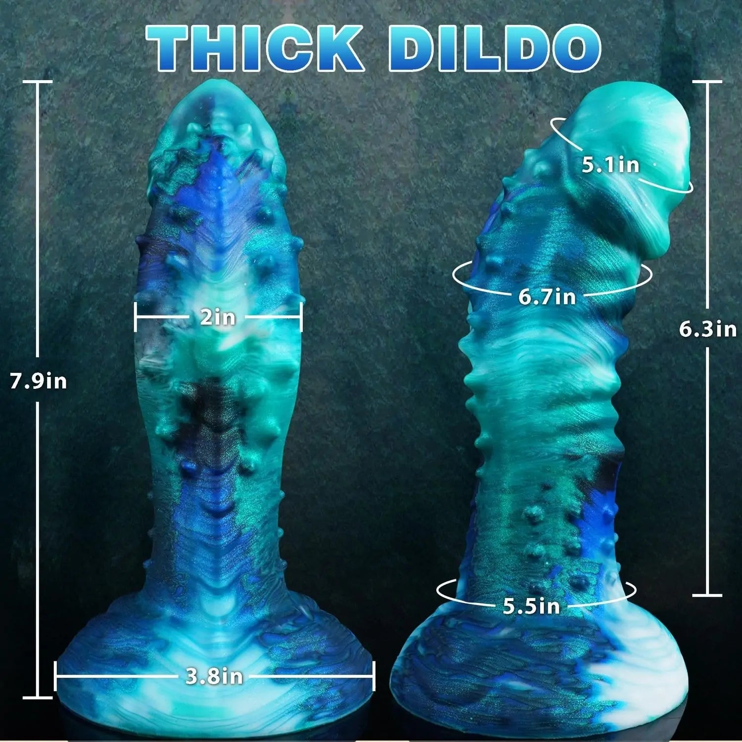 Sea Witch Fantasy Spiked Dildo 7.9 Inches Xoxomoving