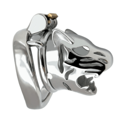 Silver Tiger Chastity Cage Xoxomoving