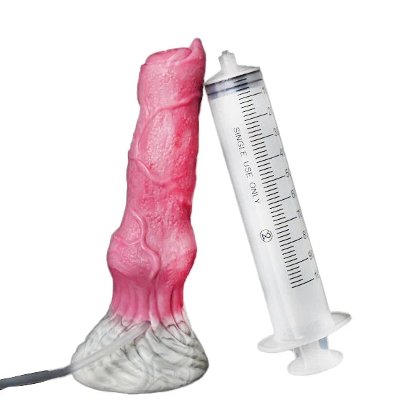7 Inch Pink Simulation Dog Squirting Dildo STS