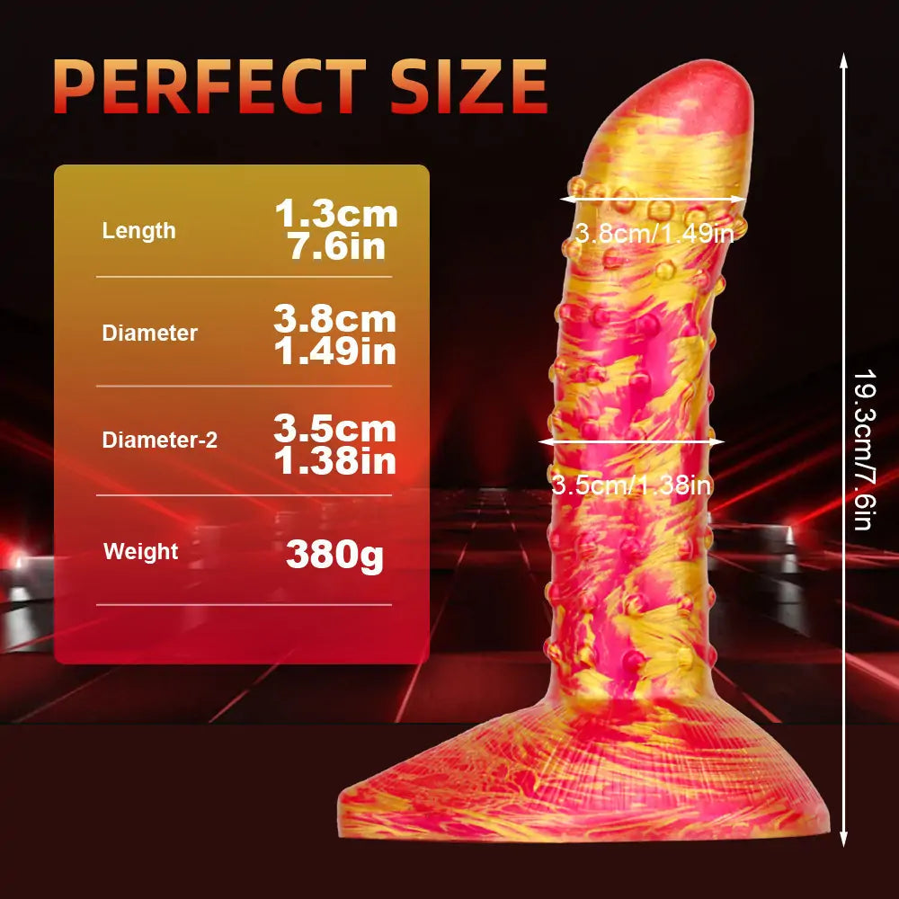 Spiked Fantasy Suction Dildo 7.6 Inches Xoxomoving