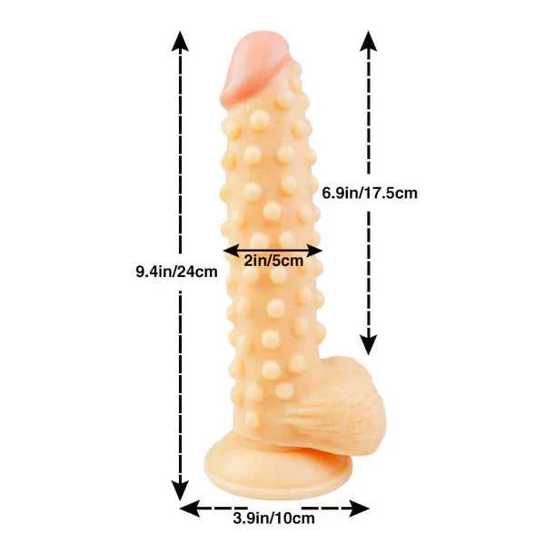 Spiked Realistic Dildo 9.4 Inches Xoxomoving