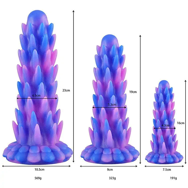 Spiky Butt Plug Fantasy Silicone Dildo Xoxomoving