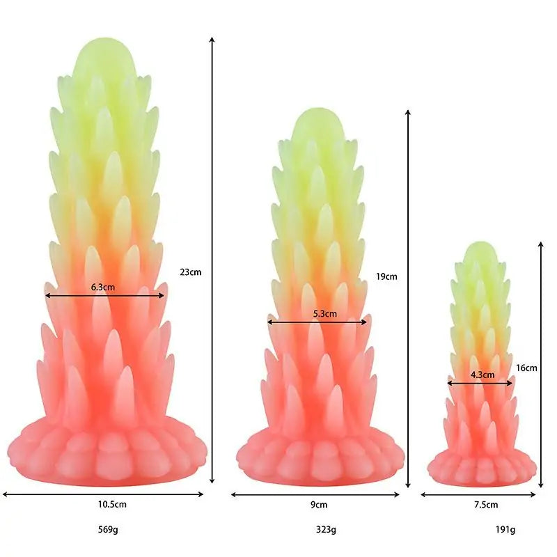 Spiky Butt Plug Fantasy Silicone Dildo Xoxomoving