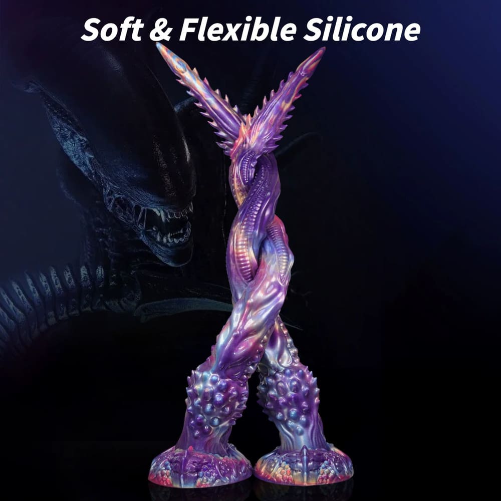 Long Monster Dragon Dildo – Textured Silicone with Suction Cup Base Xoxomoving