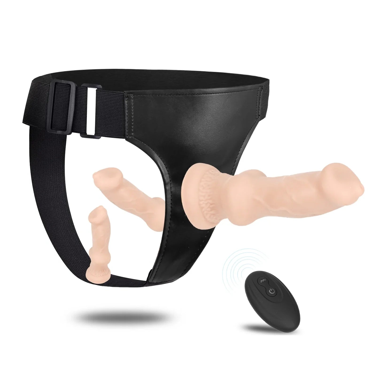 Flesh Knot Remote Control DOG Strap On Vibrator Xoxomoving