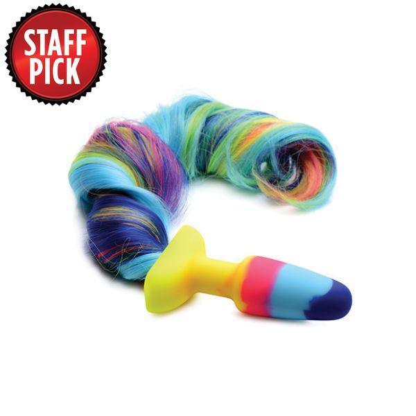 Rainbow Unicorn Tail Anal Plug - Xoxomoving