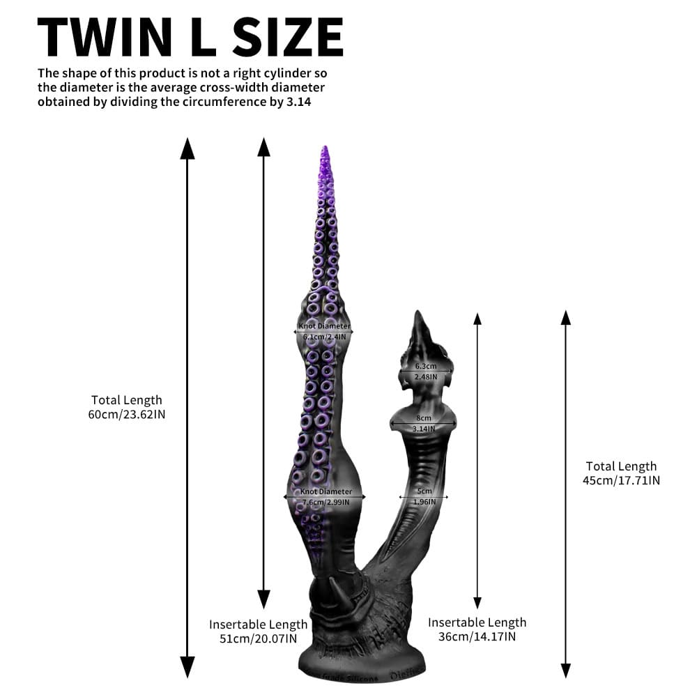 Leviathan Fantasy Dual-Headed Dildo - Monster Double Sided Suction Cup Dildo Xoxomoving