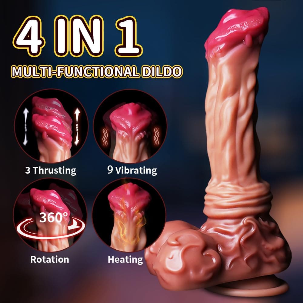 4-in-1 Automatic Equine Dildo – Thrusting, Rotating, Vibrating & Heating