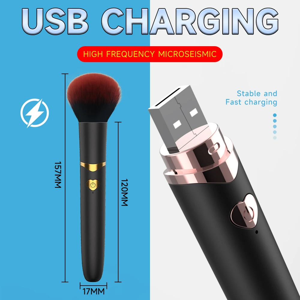 Xoxomoving Vibrating Makeup Brush Sexy Egg Female Sex Toy Xoxomoving