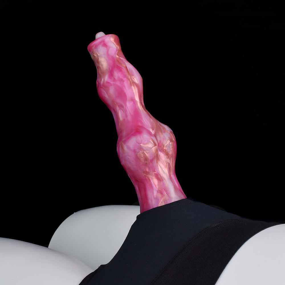 8 Inch Double Knot Vibrating Strap On Dildo Xoxomoving