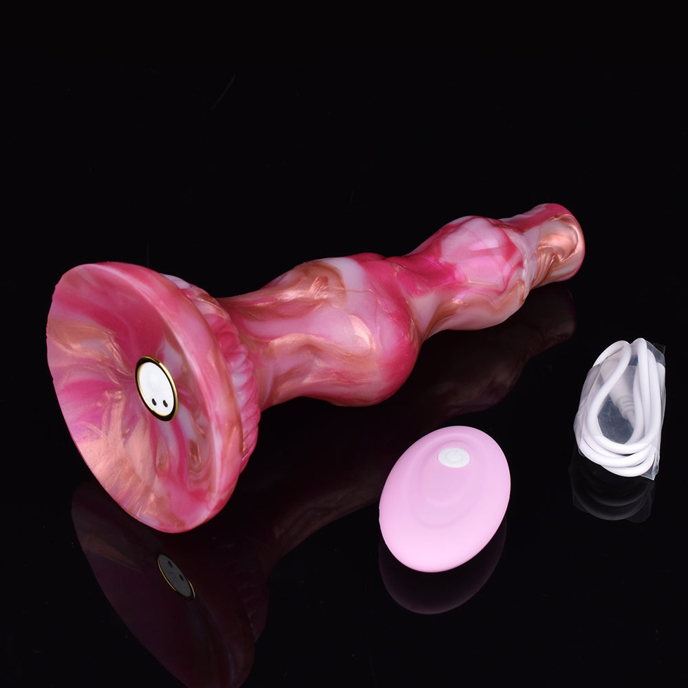 8 Inch Double Knot Vibrating Strap On Dildo Xoxomoving
