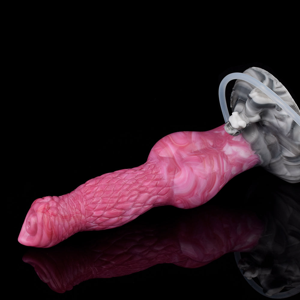 8 Inch Texture Fantasy Monster Dog Ejaculating Dildo Xoxomoving