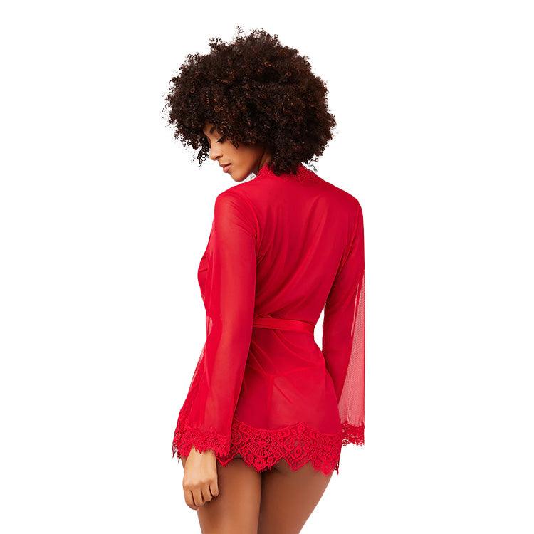 Eyelash Lace Robe Set Xoxomoving