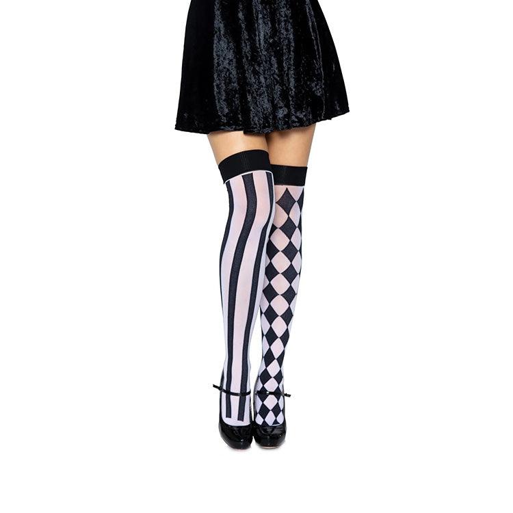 Harlequin Thigh High Stockings Xoxomoving