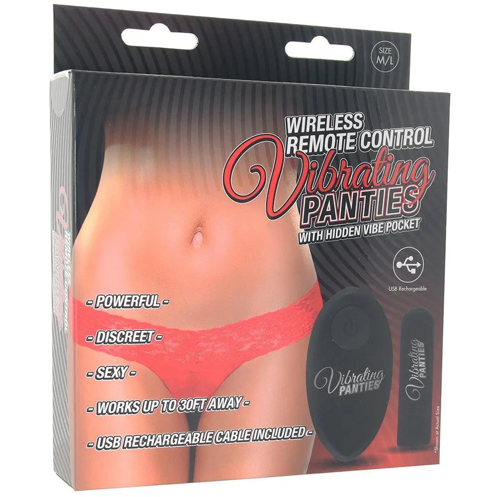 Wireless Remote Vibrating Red Panties /L - Xoxomoving