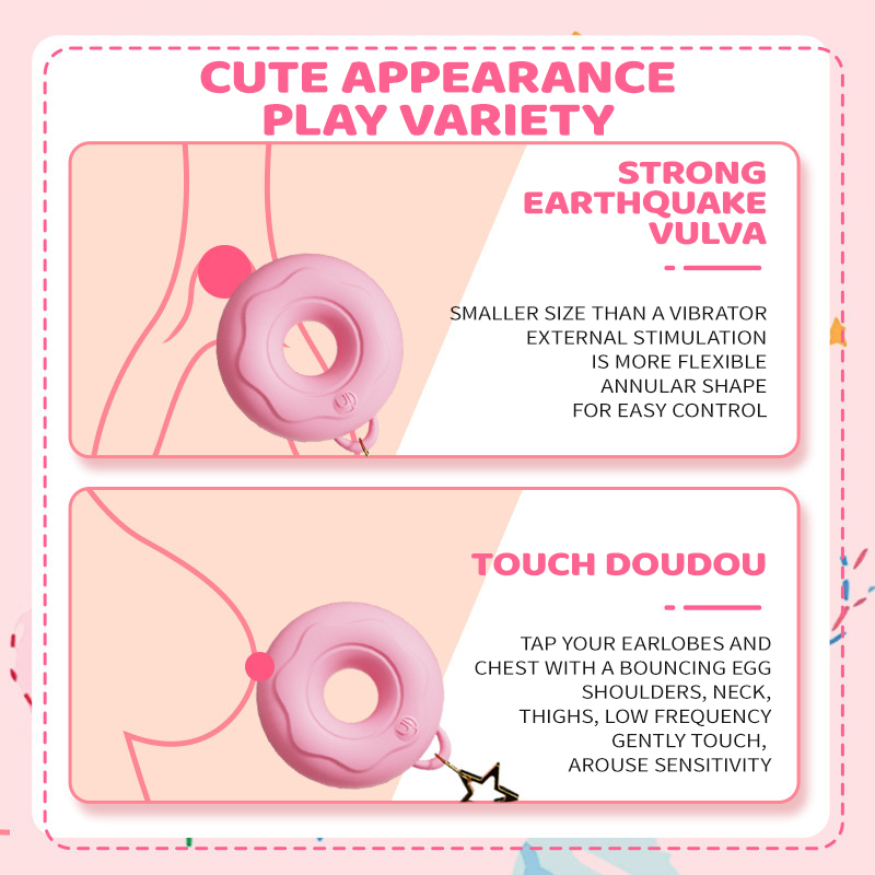 Xoxomoving Donut Pearl Chain APP Diving Egg Female Masturbator Xoxomoving