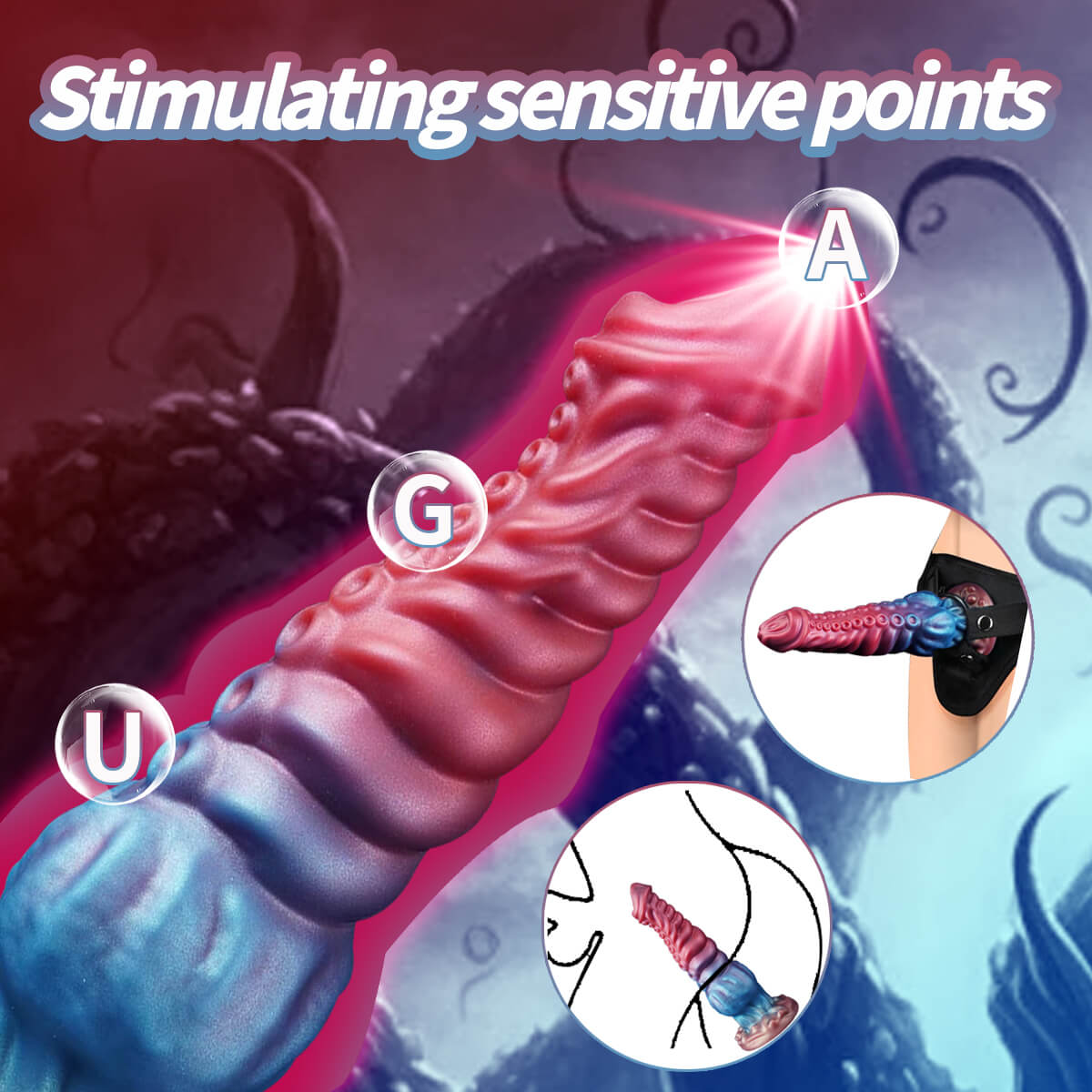 9.84 Inch Fantasy Tentacle Dildo - Octopus Dildo Xoxomoving