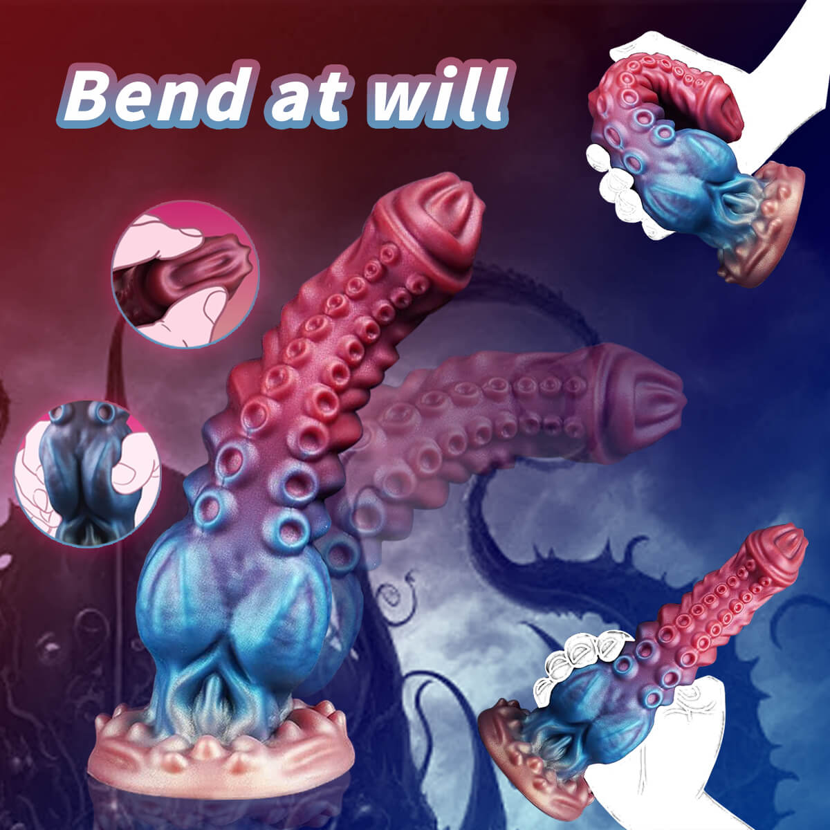 9.84 Inch Fantasy Tentacle Dildo - Octopus Dildo Xoxomoving