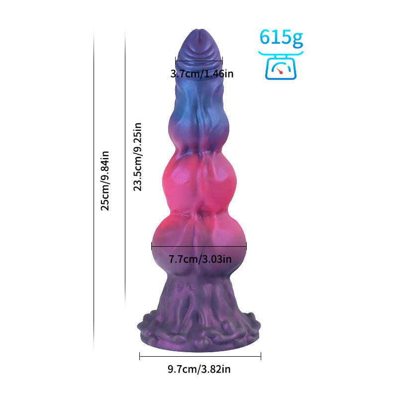 9 Inch Three Knot Macarons Fantasy Dog Dildo Xoxomoving