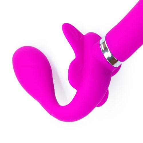 Butterfly share Rechargeable strapless strap-on - Xoxomoving