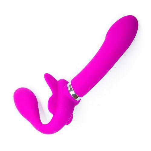 Butterfly share Rechargeable strapless strap-on - Xoxomoving
