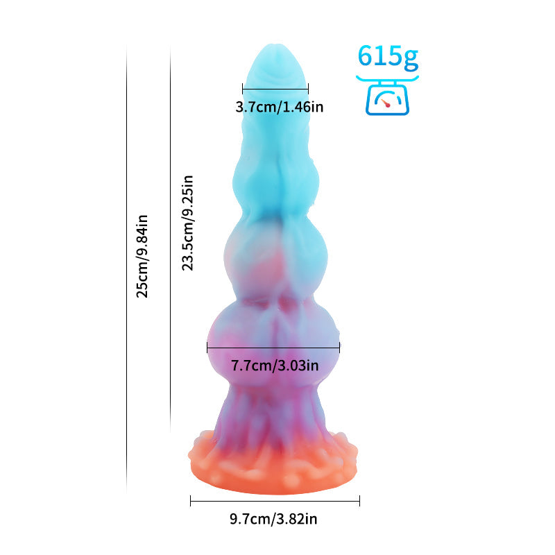 9 Inch Three Knot Macarons Fantasy Dog Dildo Xoxomoving