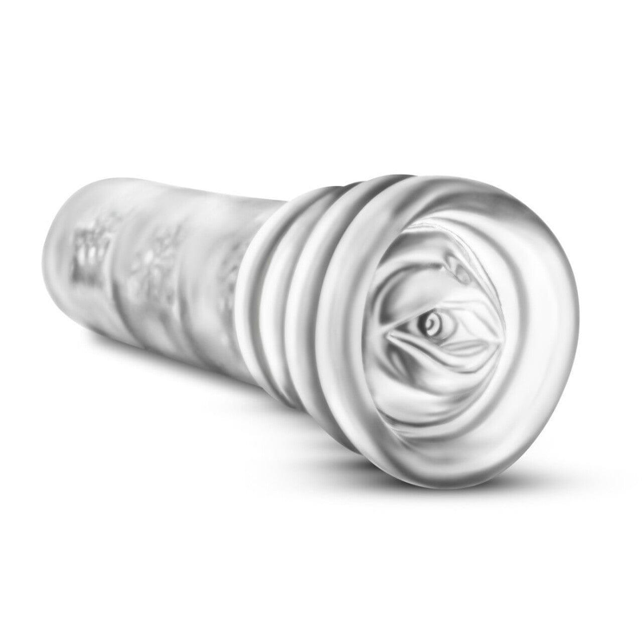 Clear Glow-In-The-Dark Self Lubricating Stroker - Xoxomoving