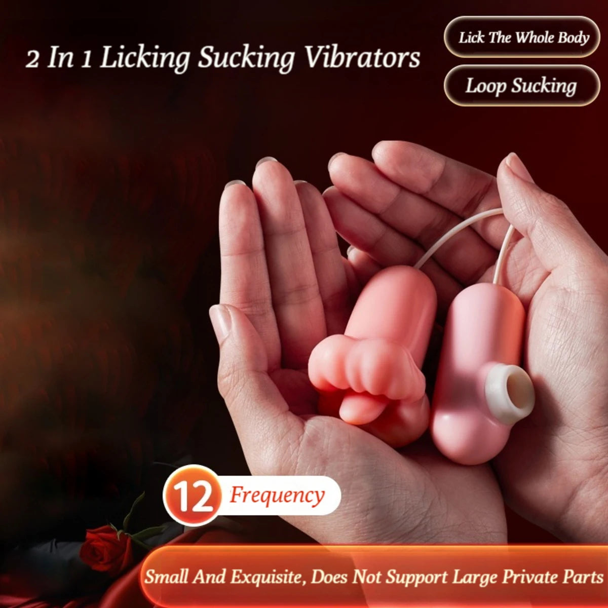 Xoxomoving - 2 In 1 Tongue Licking Sucking Vibrators For Women Xoxomoving