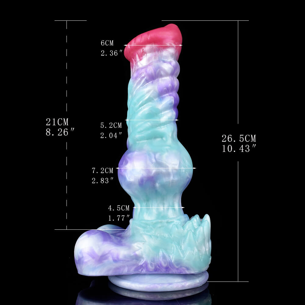 Frostfang 10 Inch Squirting Wolf Dildo with Knot Xoxomoving
