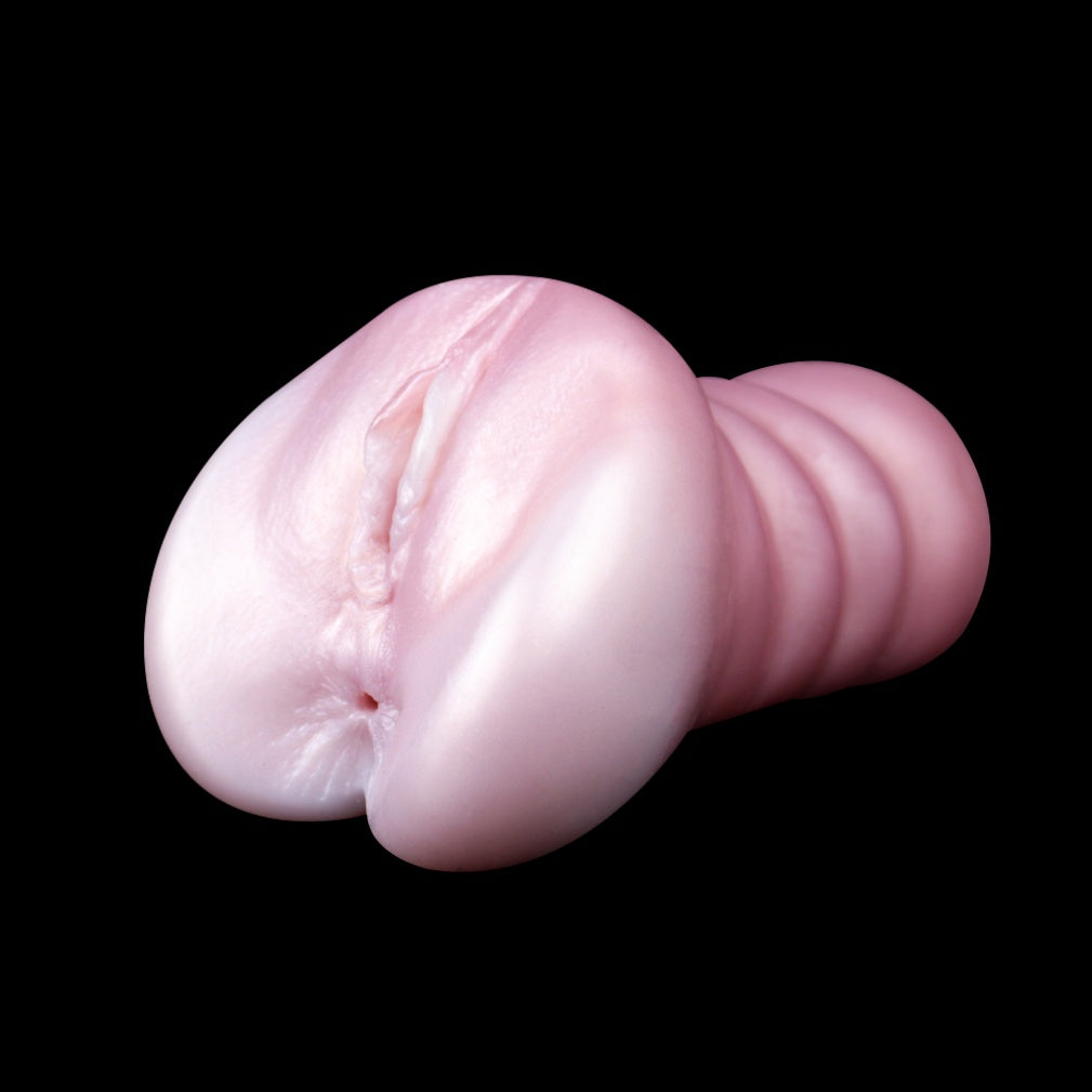 Realistic Flesh-Feel Silicone Pocket Pussy – Dual Channel Stimulation Male Masturbation Toy Xoxomoving
