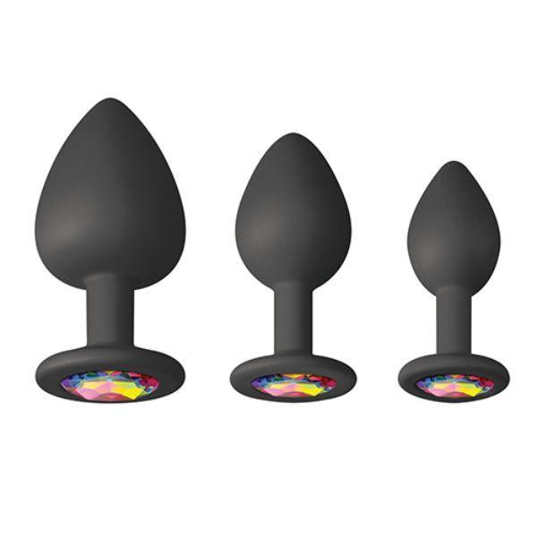 Glams Spades Rainbow Gem Anal Trainer Kit - 2 Colors Available - Xoxomoving