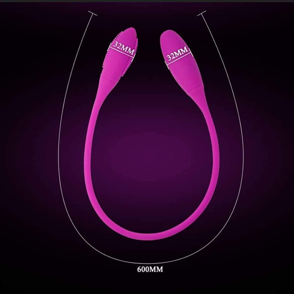 Unisex Silicone Couple Vibrators Double Vibrator with Clitoral Stimulation Masturbator Sex Toy
