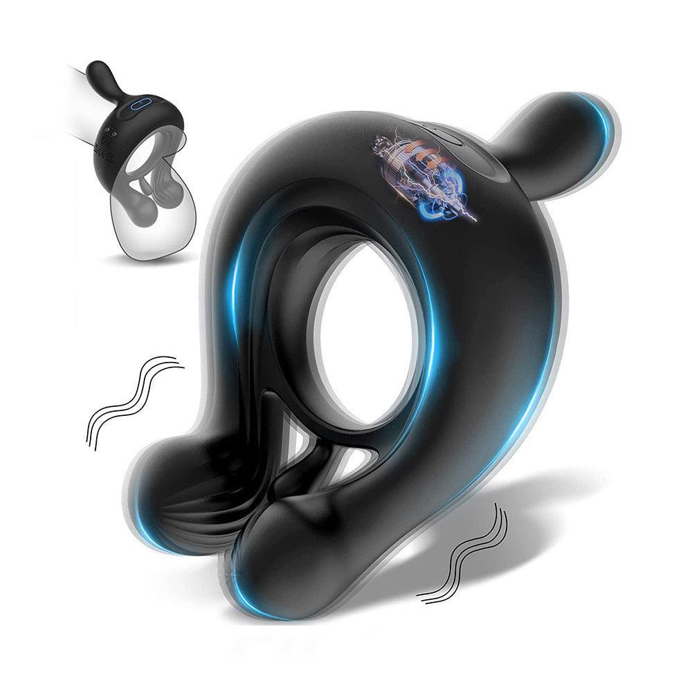 Kairos - Vibrating Cock Ring with 3 Bullets - Xoxomoving