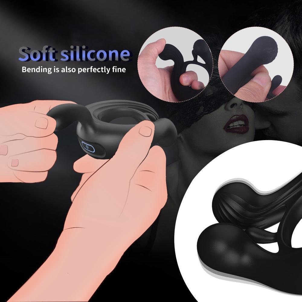 Kairos - Vibrating Cock Ring with 3 Bullets - Xoxomoving