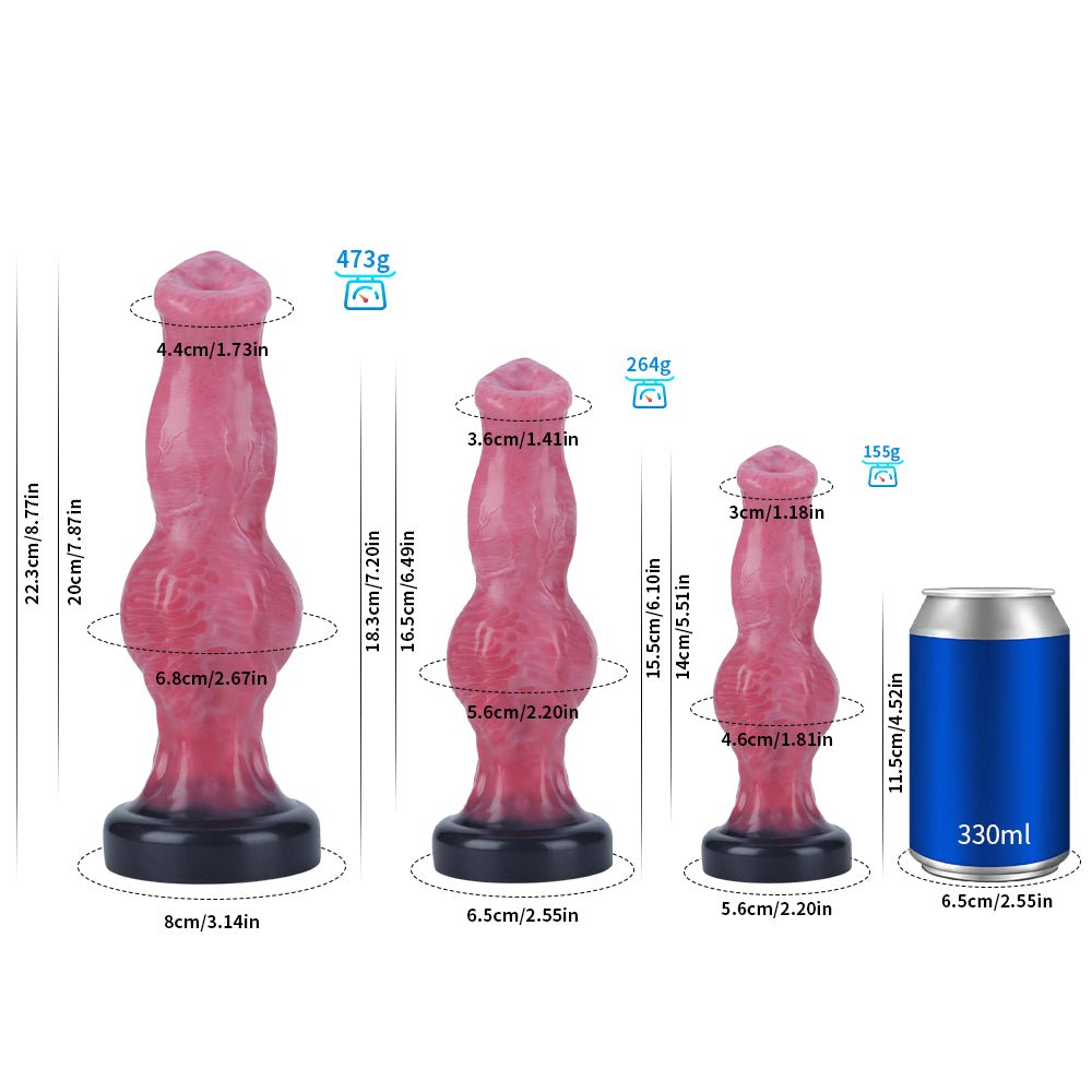 MAPARON Scarlet Pup 8 Inch Fantasy Dog Knot Dildo Xoxomoving