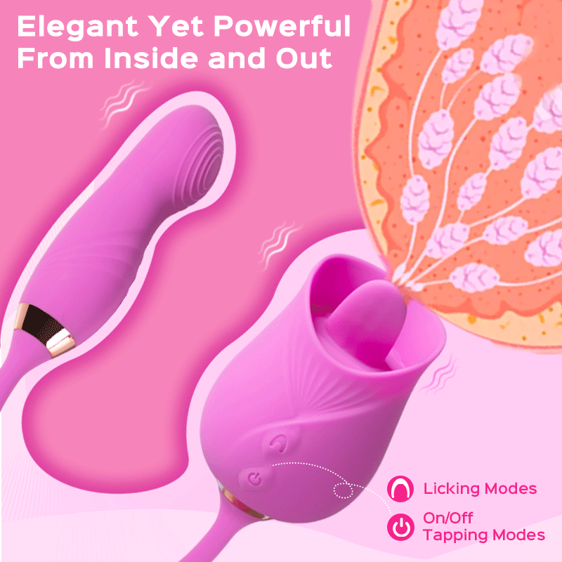 Momo - Rose Clit Licker & Tapping Egg Vibrator - Xoxomoving