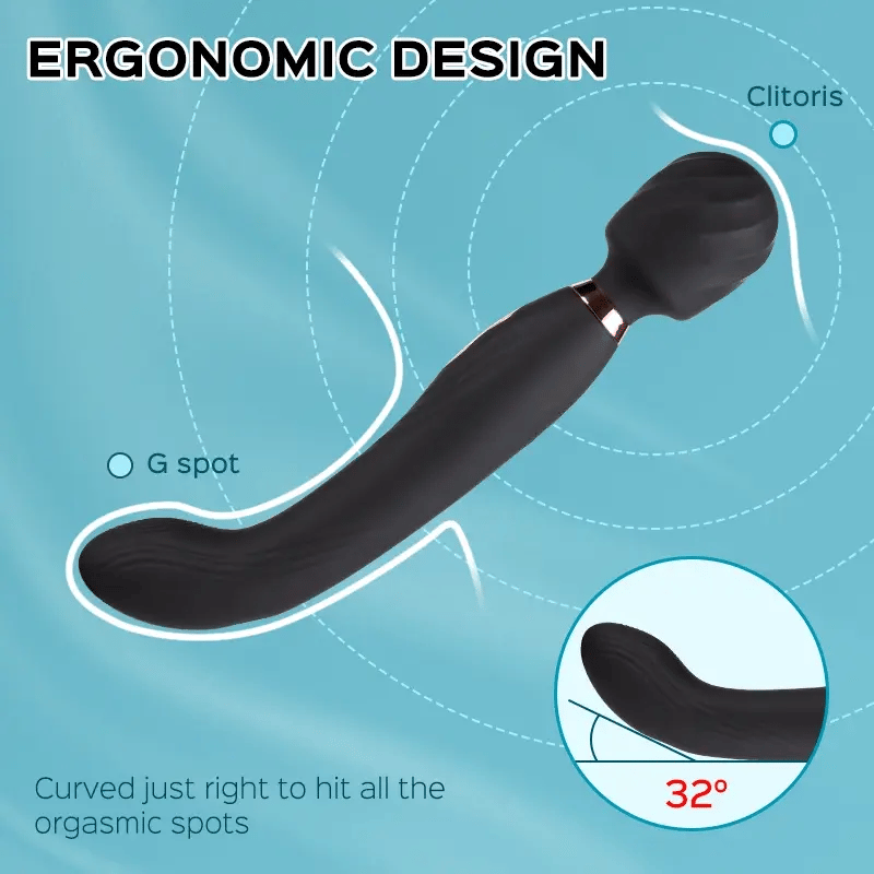Noir - Vibrating Massage Wand & G-spot Stimulator - Xoxomoving